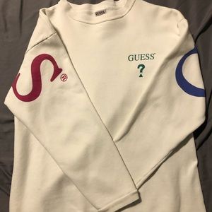 White vintage guess crew neck